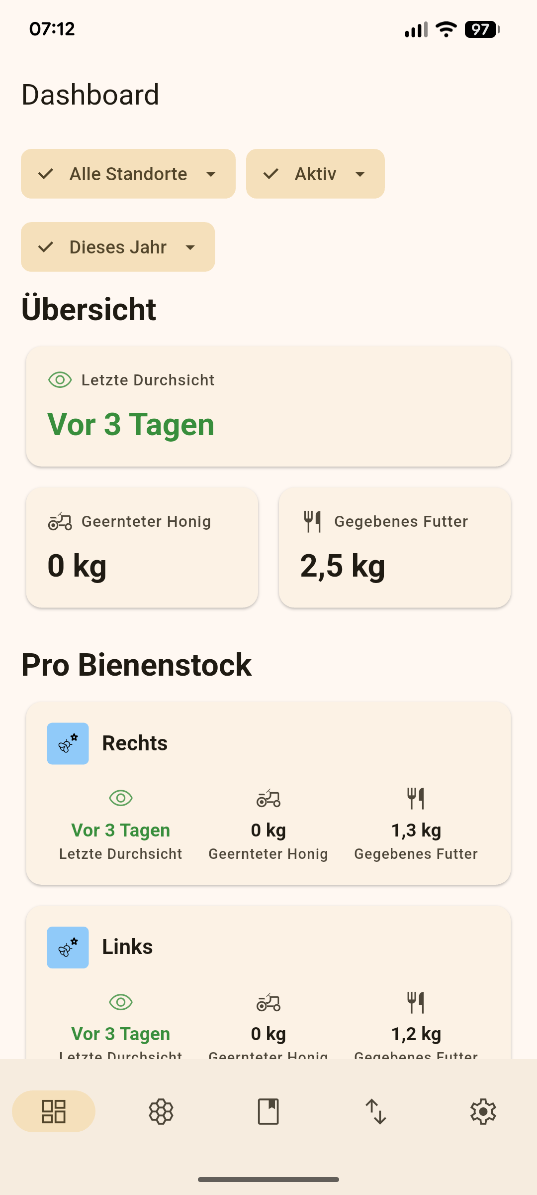Stockerl App - Digitale Stockkartenverwaltung für Imker mit Völkerverwaltung und Honigbuch